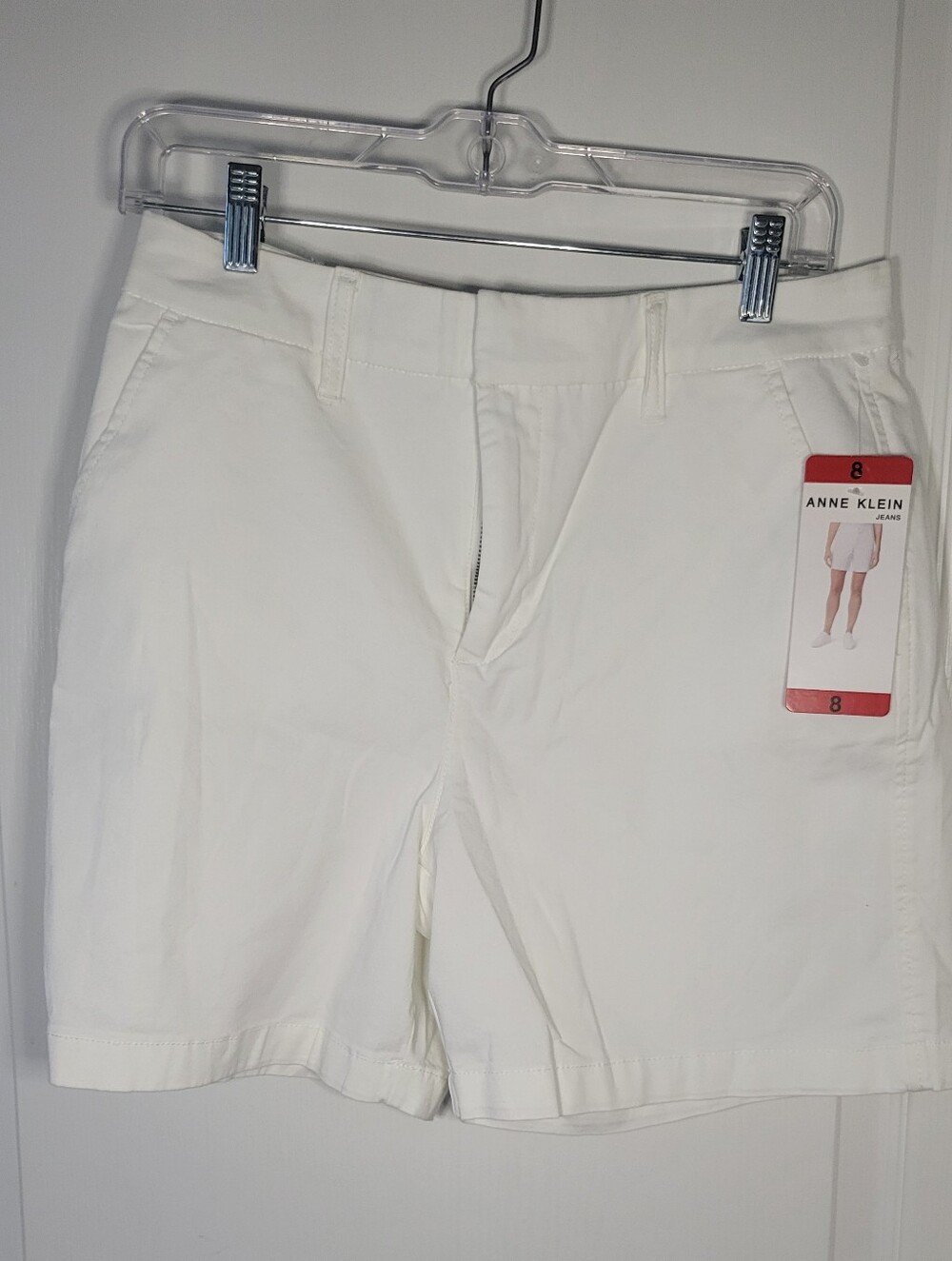 Anne Klein Size 8 White Chino Shorts Women NWT